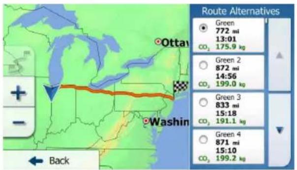 JENSEN VX6628 - Checking Route Alternatives when Planning the Route - 6
