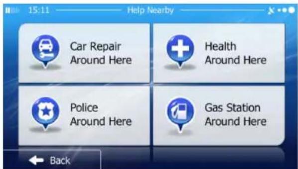 JENSEN VX6628 - Selecting Nearby Assistance from 'Where Am I?' - 3