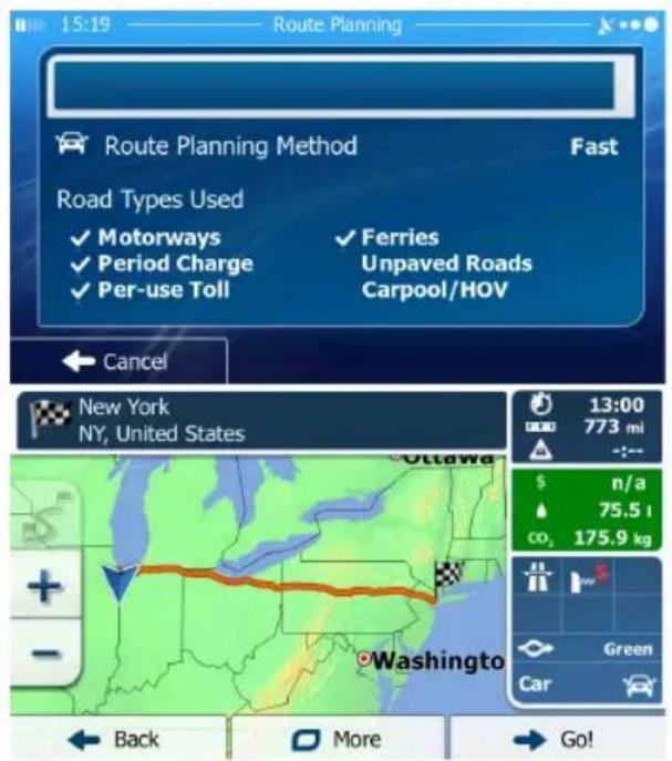 JENSEN VX6628 - Selecting a Map Location as the Destination - 5
