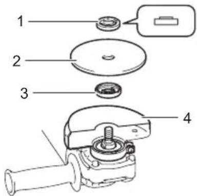Exploded view diagram of a mechanical device with numbered parts for identification