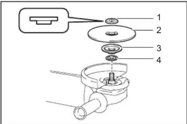 Technical diagram of a mechanical assembly with numbered parts for identification