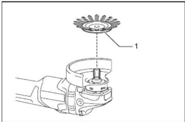 Technical diagram of a mechanical assembly with labeled component '1'