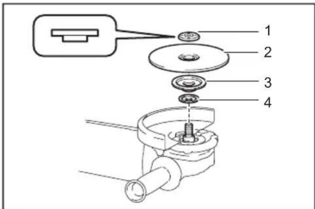 Technical diagram of a mechanical assembly with numbered parts for identification
