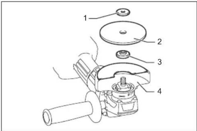 Technical diagram of a mechanical device with numbered parts for identification