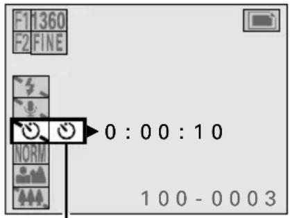 SANYO IDC-1000ZE - Press ▲ or ▼ on the arrow button to select the self-timer menu. - 1