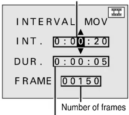 SANYO IDC-1000ZE - ■ Performing the settings at the Video Clip Interval Shooting Setting Screen - 1