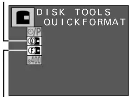 SANYO IDC-1000ZE - Press ▼ on the arrow button to select the quick format icon Ⓗ or the full format icon Ⓕ. - 2