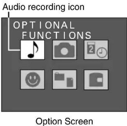 SANYO IDC-1000ZE - Press the arrow button to select the audio recording icon 🎯. - 1