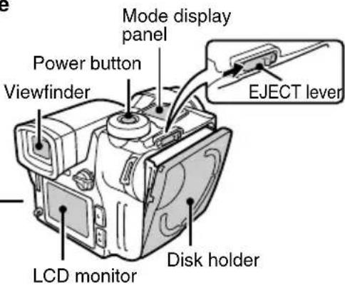 SANYO IDC-1000ZE - Push the EJECT lever in the direction of the arrow. - 1