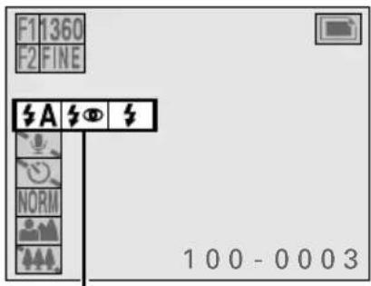 SANYO IDC-1000ZE - Press ▲ or ▼ on the arrow button to select the flash menu. - 1