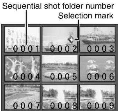 SANYO IDC-1000ZE - Press the arrow button to move the ➕ mark to the sequential shot you want to view and press the SET button. - 5