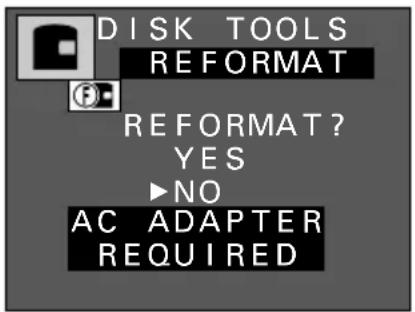 SANYO IDC-1000ZE - Press ▲ on the arrow button to select "YES." - 2