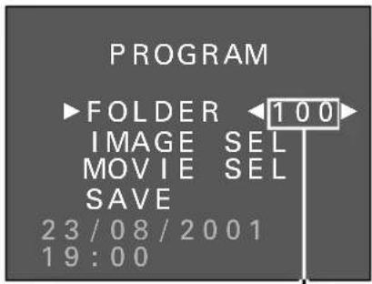 SANYO IDC-1000ZE - To change folders, select "FOLDER" and press ◀ or ▶ on the arrow button to select the desired folder number. - 1