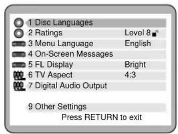 YAMAHA DV-DC996 - Operating the Setup Menu - 2