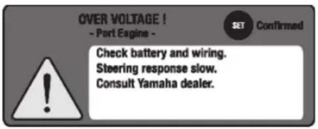 YAMAHA Heml Master (2017) - SCU low battery voltage alert - 1