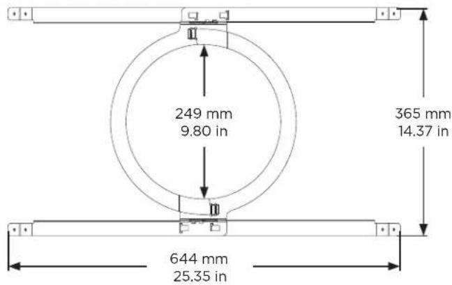 BOSE FreeSpace Adjustable Tile Bridge - Product Dimensions - 2