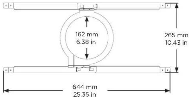 BOSE FreeSpace Adjustable Tile Bridge - Product Dimensions - 1
