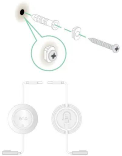 Diagram illustrating a mechanical assembly with labeled components and a schematic diagram of an arlo component.