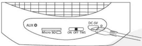 AUX Micro SD ON OFF TWS DC-SV