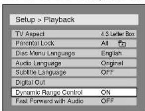 SHARP DV-SR45U - Dynamic Range Control (Default : ON) - 1