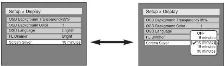 SHARP DV-SR45U - Screen Saver (Default : 10 minutes) - 1