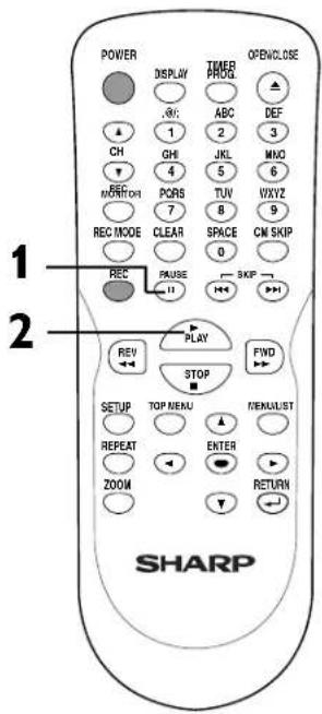 SHARP DV-SR45U - During play, press PAUSE II button. - 3