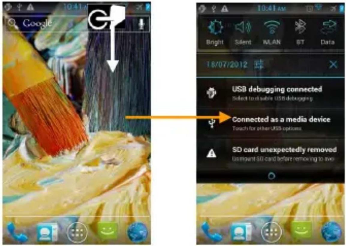 Micromax Superfone Canvas A100 - Open the Notifications Panel - 1