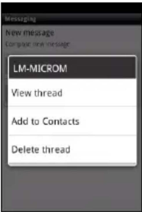 Micromax Bolt A51 - OPTIONS MENUS - 1