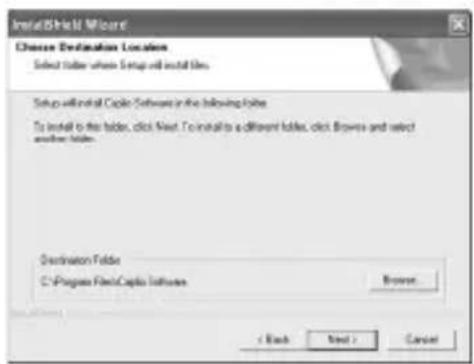 InstallShield Wizard Choose Destination Location Select folder where Setup will install files. Setup available in Cyclic Software in the following folder: To install to the folder, click Next. To install to a different folder, clickBrown and select another folder. Destination Folder C:\Program Files\Capto\Influence Browse < Back Next > Cancel