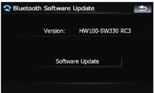 Bluetooth Software Update Version: HW100-SW330 RC3 Software Update