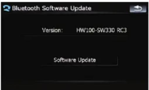 Bluetooth Software Update Version: HW100-SW330 RC3 Software Update
