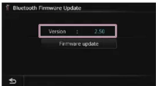Bluetooth Firmware Update Version : 2.50 Firmware update