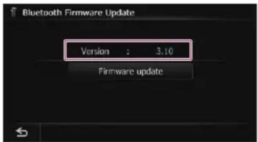 Bluetooth Firmware Update Version : 3.10 Firmware update