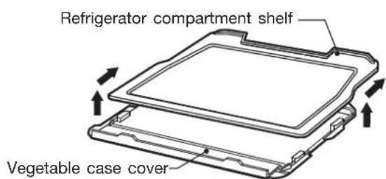 MITSUBISHI MR-FX389EP - How to attach and insert vegetable case cover - 1