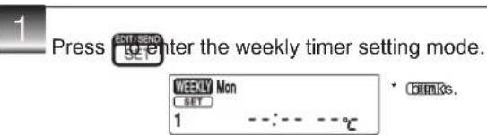 MITSUBISHI MSY-GN42VF - Setting the weekly timer - 1