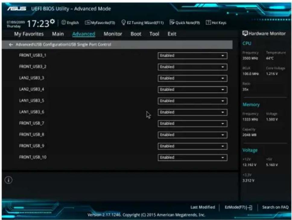 ASUS D324MT - 使用 BIOS 设置 USB 接口 - 1
