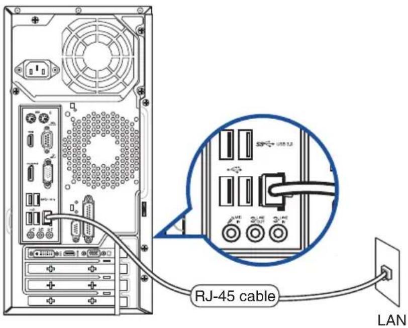ASUS D324MT - 通过局域网连接网络(LAN) - 1