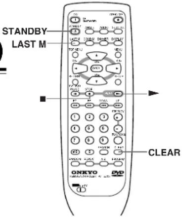 STANDBY LAST M CLEAR ONKYO DVD