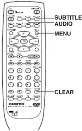 TITLE AUDIO MENU CLEAR ONKYO DVD