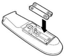 ONKYO DV-L5X - Inserting the Batteries - 2