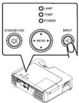 LAMP TEMP POWER STANDBYION MENU INPUT