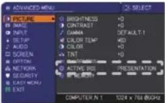 HITACHI CP-X3010N - PICTURE menu - 5