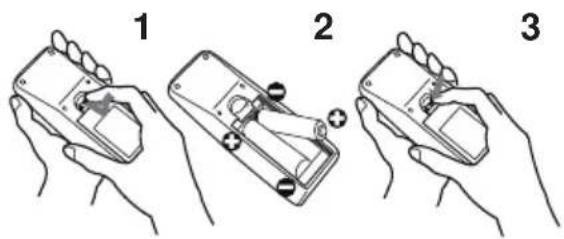 Diagram showing three-step instructions for holding a handheld device, labeled 1, 2, and 3.