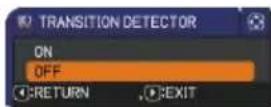HITACHI CP-X3010N - Turning on the TRANSITION DETECTOR - 1