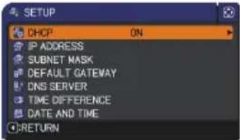 HITACHI CP-X3010N - NETWORK menu - 2