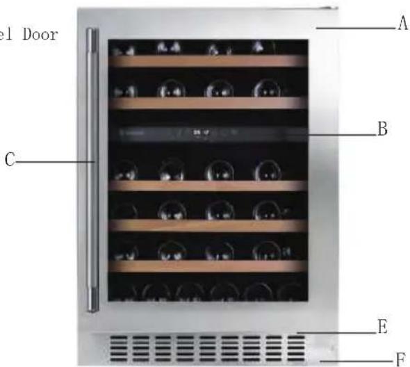 HOOVER HWCB 60DD UKSSM - HWCB 60DUKBM, HWCB 60D UKSSM: Dual Zone--46 Bottles - 2