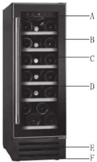 HOOVER HWCB 15 UKBM - HWCB 30 UKBM, HWCB 30 UKSSM: Single Zone--19 Bottles - 1