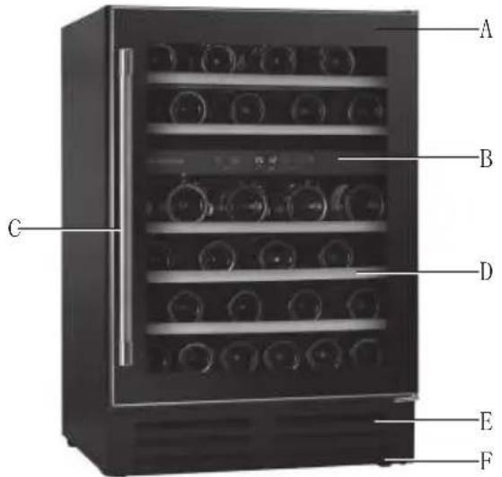 HOOVER HWCB 15 UKBM - HWCB 60DUKBM, HWCB 60D UKSSM: Dual Zone--46 Bottles - 1