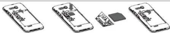 ALCATEL OneTouch Evolve 2 - Inserting or removing SIM card - 1