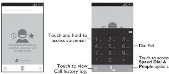 ALCATEL OneTouch Evolve 2 - Placing a call - 1